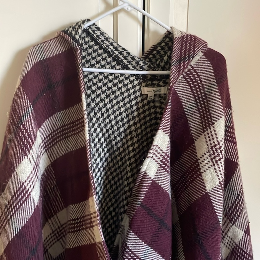 Simply Noelle blanket cape with hood. One size